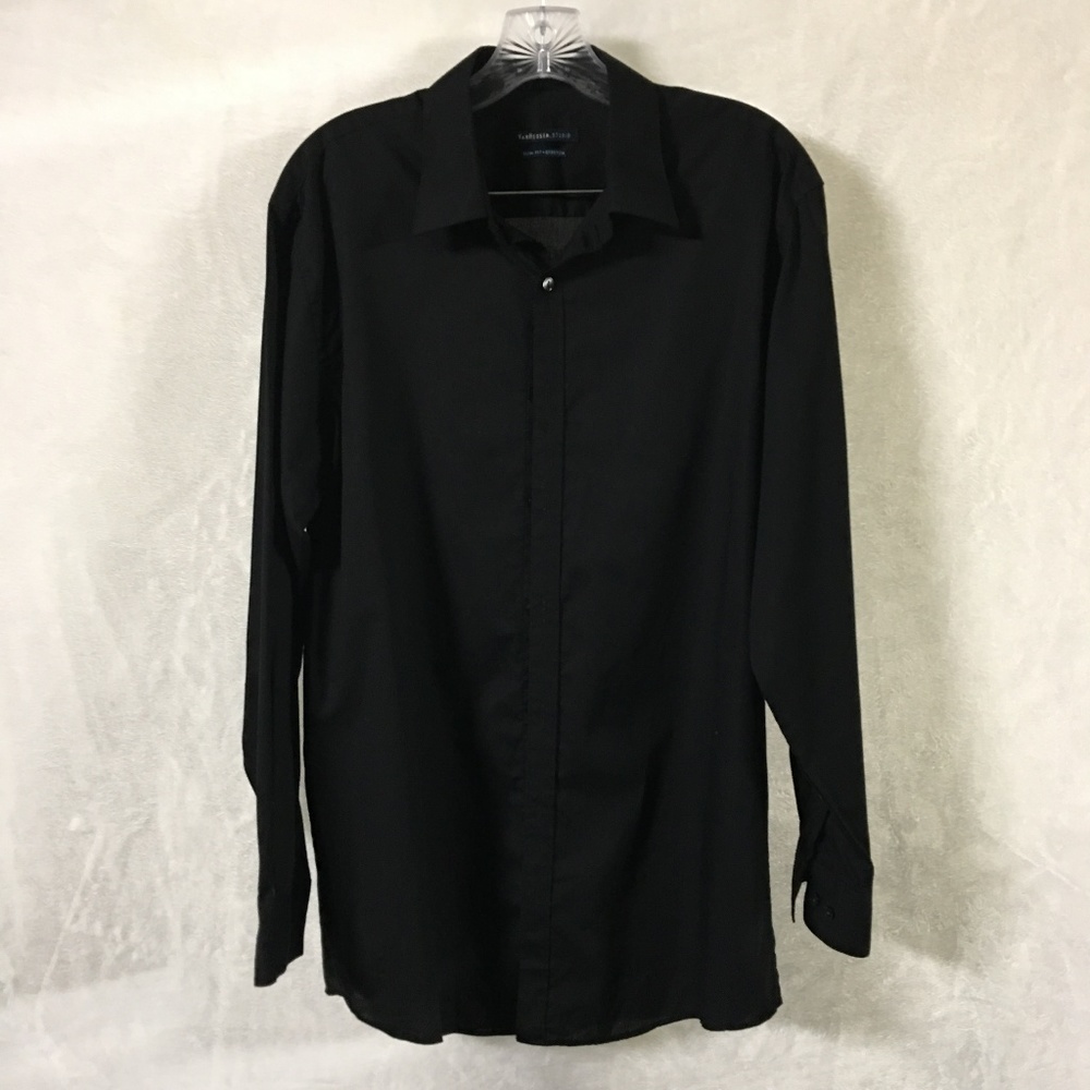 Men's Van Heusen Black Slim Fit - L - 16 32/33